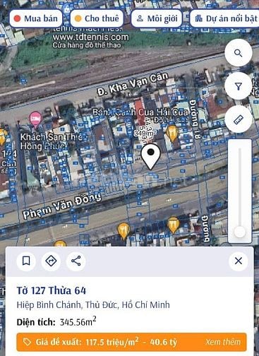 Bán nhà 2MT Phạm Văn Đồng, TP. Thủ Đức 300m2. Gía bán 38 tỷ