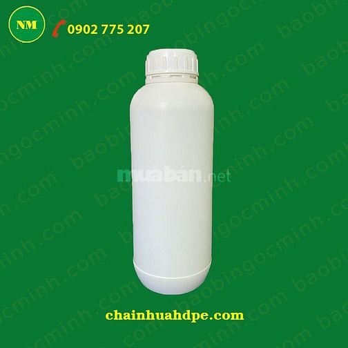 Sản xuất chai nhựa HDPE 1L bóng đẹp, dễ dàng in ấn thông tin sản phẩm 