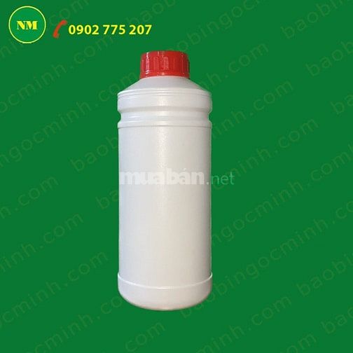 Sản xuất chai nhựa HDPE 1L bóng đẹp, dễ dàng in ấn thông tin sản phẩm 