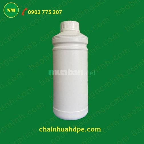 Sản xuất chai nhựa HDPE 1L bóng đẹp, dễ dàng in ấn thông tin sản phẩm 