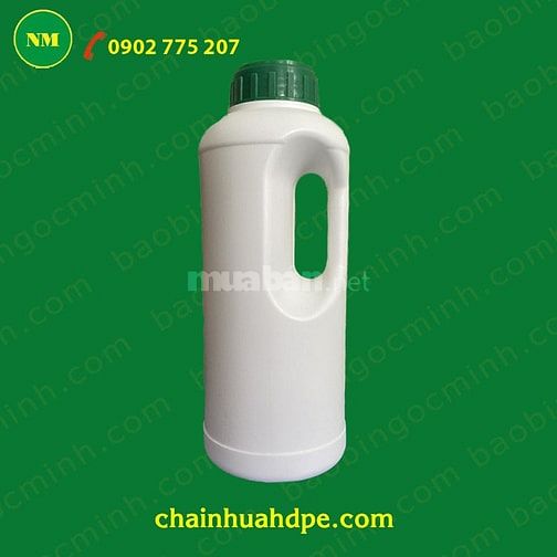 Sản xuất chai nhựa HDPE 1L bóng đẹp, dễ dàng in ấn thông tin sản phẩm 