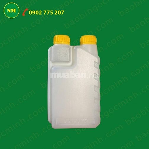 Sản xuất chai nhựa HDPE 1L bóng đẹp, dễ dàng in ấn thông tin sản phẩm 