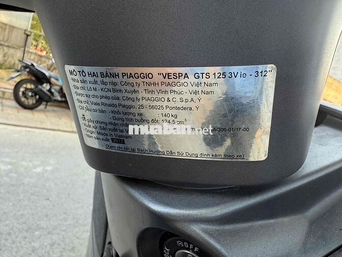 BÁN GTS 125 ĐỜI 2017 SANG TÊN LIỀN