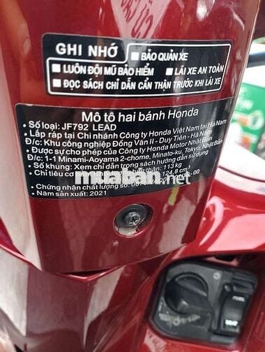 LEAD 125 BS ĐẸP 61E1 -88199 BÁN ĐÚNG 29TRIEU