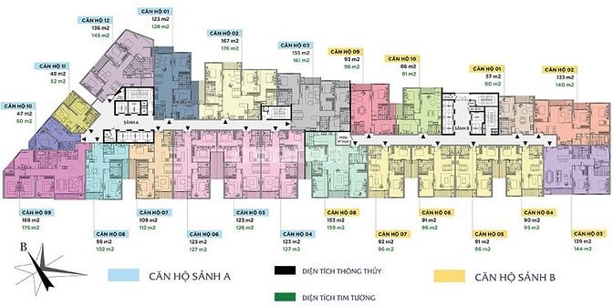 Thông tin căn hộ 160m2 ,3PN bán duy nhất tháng 5 tại Sun Grand City 