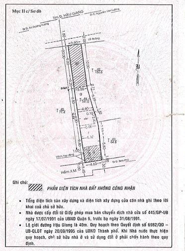 🌷 🌷 🌷 BÁN NHÀ 2 MẶT TIỀN TRƯỚC VÀ SAU : 865 HẬU GIANG - P. 11 - Q.6