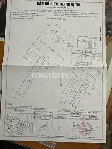 Giấy tờ kê khai 99 Mặt tiền quang Trung, p10, dt 200m2( 5x40) giá 6ty5