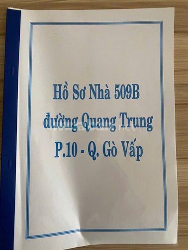 Giấy tờ kê khai 99 Mặt tiền quang Trung, p10, dt 200m2( 5x40) giá 6ty5
