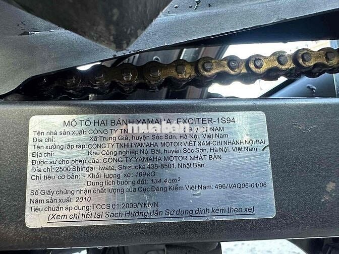 Ex 1s94 2010 AY 1 càng, máy zin, hỗ trợ góp
