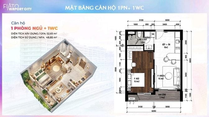 Booking căn hộ fiato airport city siêu đô thị quốc tế kề sân bay 