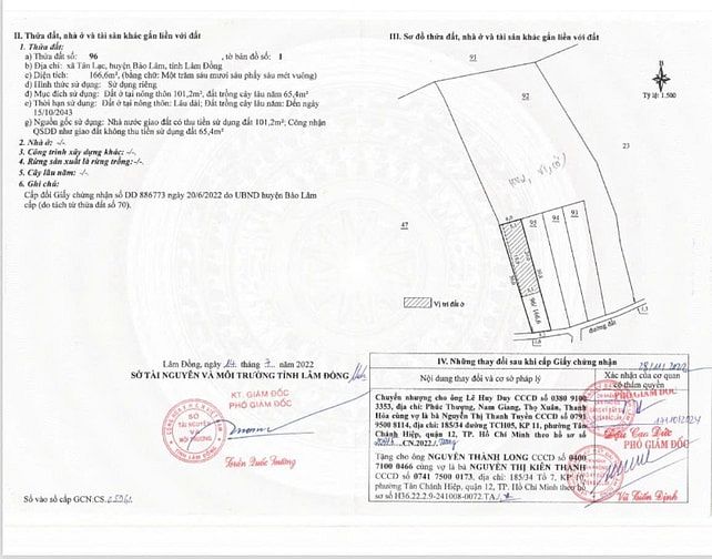 Cần bán đất thổ cư (chính chủ), MT đường nhựa 12m, Bảo Lâm, Lâm Đồng.