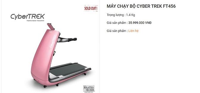 BÁN MÁY CHẠY BỘ  CYBER TREK FT456-25