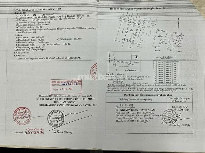 Bán nhà 67m2-6,1 tỷ, phù hợp xây mới, ngay Khánh Hội, Quận 4, TP.HCM