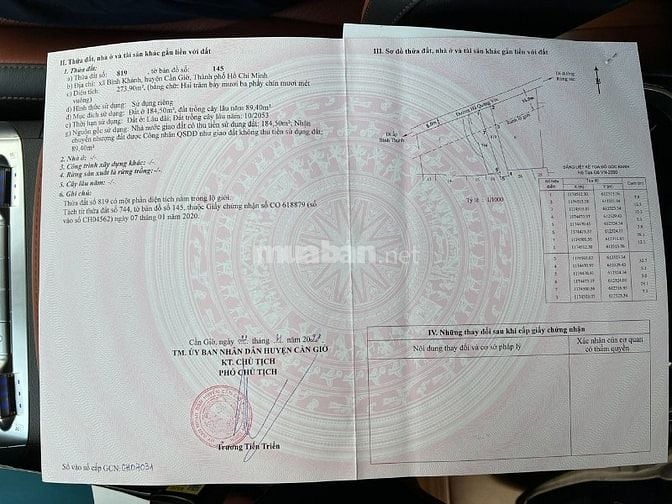 Bán đất mặt tiền đường Hà Quang Vóc 