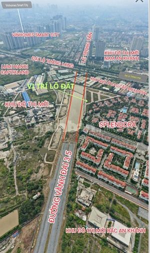 38,6m2 mặt đường Vành Đai 3.5 An Khánh - Hoài Đức