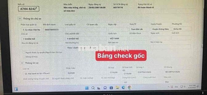 Xipo 110 full mới gốc tịch thu xung công quỷ 45tr