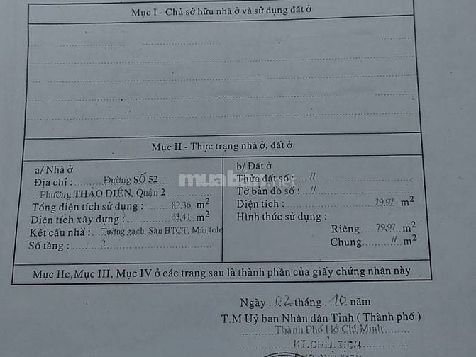 Bán nhà Thảo Điền, hẻm xe hơi Lê Văn Miến, 82m2, thích họp làm CHD