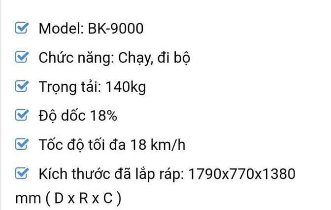 Thanh lý máy chạy bộ Kingsport BK9000