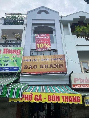 Bán nhà 2 mặt tiền Lý Chính Thắng, Q3, HDT: 42 triệu - giá 21,5 tỷ