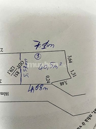BÁN NỀN CÁCH MẶT TIỀN TRẦN VĨNH KIẾT 20M GIÁ 1 TỶ 8