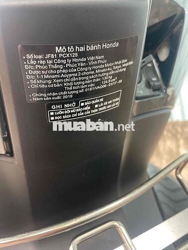 pcx125 bstp chín chủ mới 95% zin a-z xe trùm mền