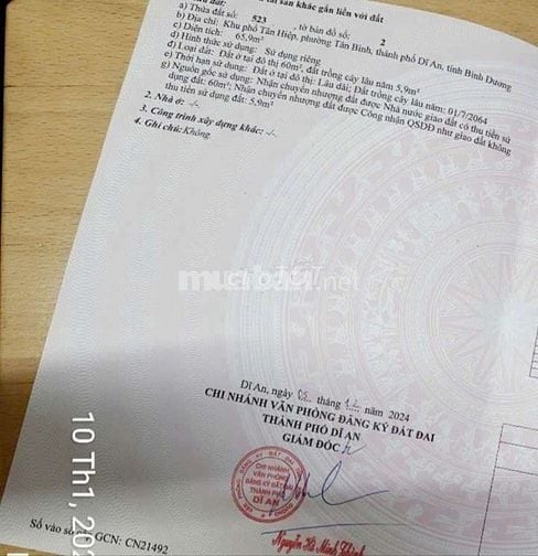 Bán đất chính chủ ,giá đầu tư , đường thông 