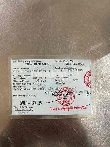 LEAD Fi 2011 9 CHỦ CÓ HỖ TRỢ GÓP N. HÀNG CÓ ĐỖI XE