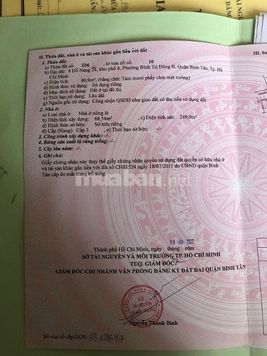 BÁN NHÀ CHÍNH CHỦ, SỐ 8 ĐỖ NĂNG TẾ
