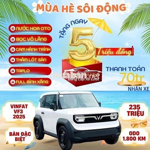 VinFast VF3 2025 siêu lướt- 1800 km giá 235tr