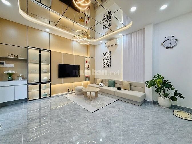 CHÍNH CHỦ CẦN BÁN NHÀ MỚI XÂY GẦN CHỢ AN NHƠN ĐÚC 2LẦU SÂN THƯỢNG 