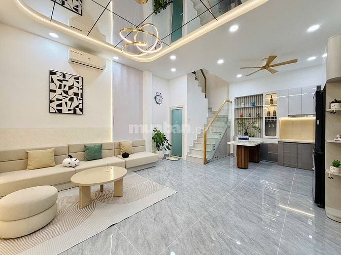 CHÍNH CHỦ CẦN BÁN NHÀ MỚI XÂY GẦN CHỢ AN NHƠN ĐÚC 2LẦU SÂN THƯỢNG 
