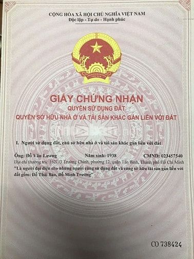 Bán nhà 162L/3 Trường Chinh, P12, Tân Bình, khu Vip thông khu K300