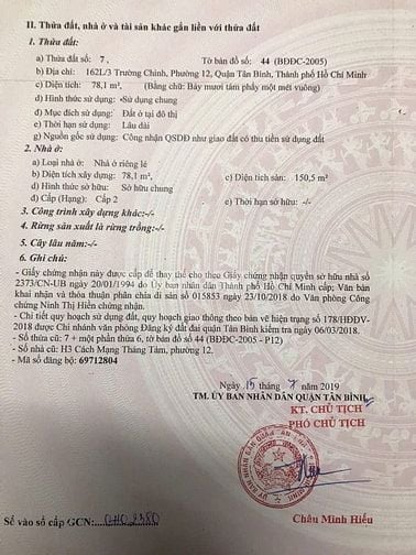 Bán nhà 162L/3 Trường Chinh, P12, Tân Bình, khu Vip thông khu K300