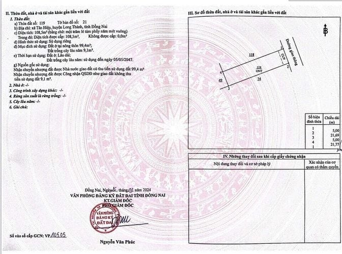 Bán nền thổ cư gần sân bay Long Thành