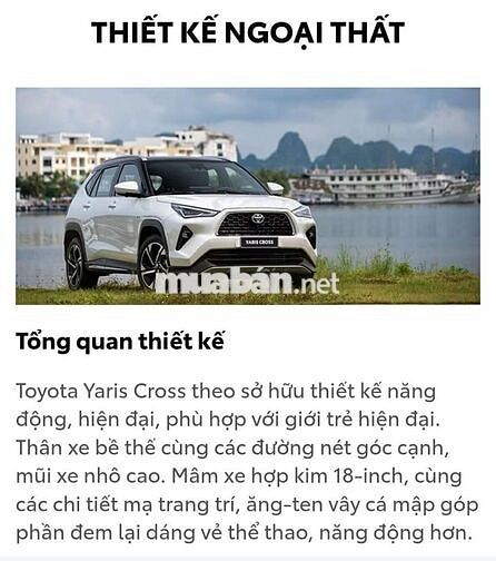 Toyota Yaris Cross xăng cuối 2023 xe lướt