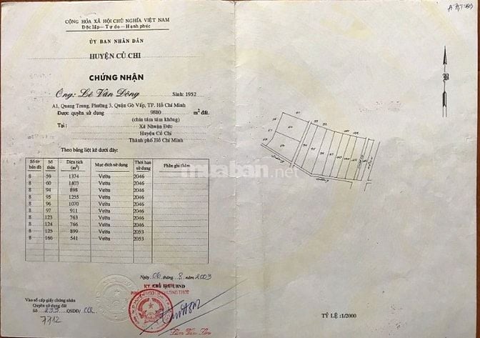 Bán gấp 1 mẫu ngay ngã tư Nhuận Đức, Củ Chi,