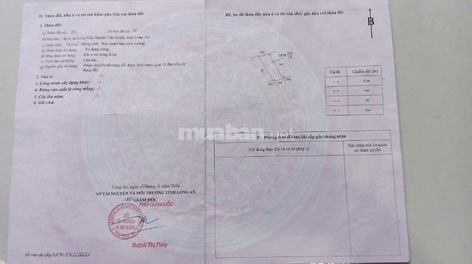 Đất Long An , Cần Giuộc , Y Tế B , Phước Lâm , Chính Chủ , SHR , 99m2