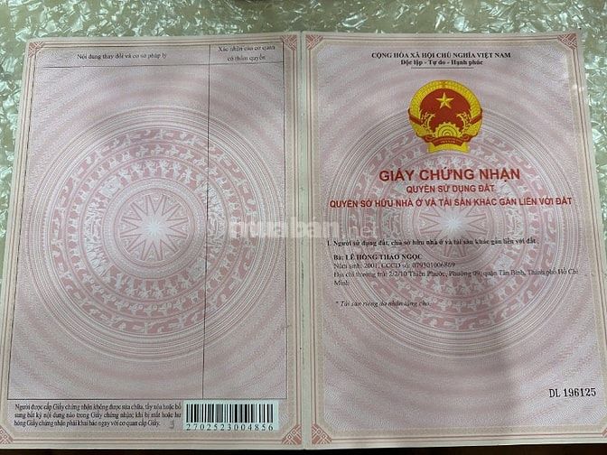 Bán nhà 79/51 Phú Thọ Hòa, Q.Tân Phú, khu Vip Chợ Vải Phú Thọ Hòa