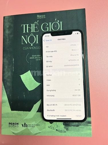 Bán chiếc điện thoại IP XS 64 bản quốc tế màu vàng đang dùng 