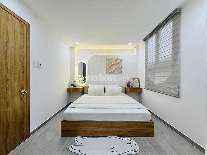 Nhà 7 x 5 nở hậu đúc 1 trệt 2 lầu sân thượng hẻm 4m đường số 28 p6 