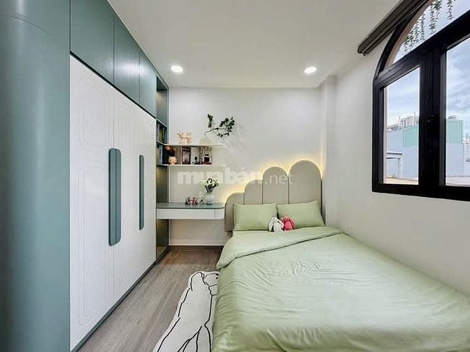 Nhà 7 x 5 nở hậu đúc 1 trệt 2 lầu sân thượng hẻm 4m đường số 28 p6 