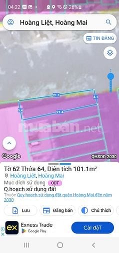 Bán Đất Chính Chủ Mặt Ngõ 15 Ngọc Hồi - Hoàng Liệt Hoàng Mai - HN