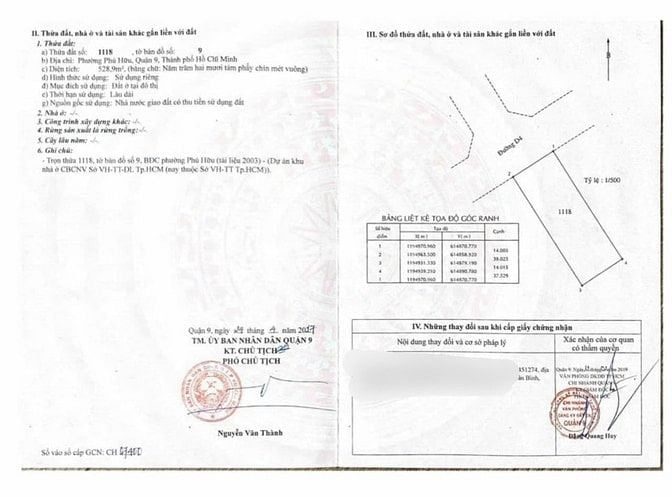 Bán đất mặt tiền D4 phường Phú Hữu Quận 9 giá 29,1 tỷ