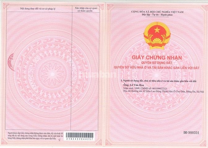 Công Ty ĐGHD Hà Thành TB BĐG TSBĐ của MSB -Lô ĐƠ 3-40, KĐTM Cẩm Văn