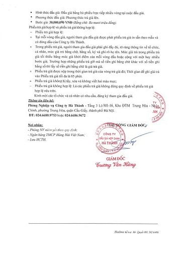 Công Ty ĐGHD Hà Thành TB BĐG TSBĐ của MSB -Lô ĐƠ 3-40, KĐTM Cẩm Văn