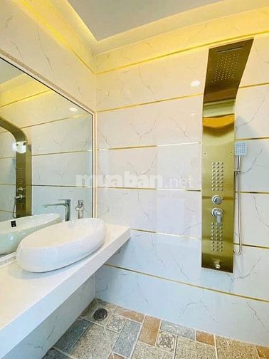 Nhà 4,9 x 9 đúc 1 trệt 2 lầu hẻm xe hơi đường số 1 p13 gò vấp 