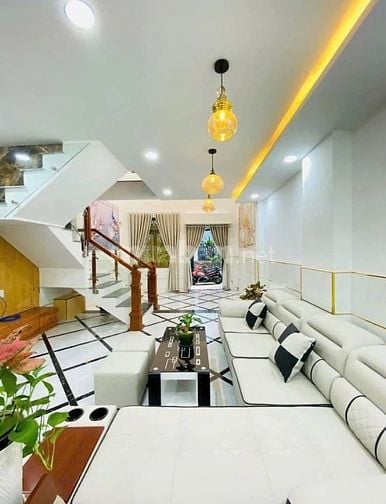 Nhà 4,9 x 9 đúc 1 trệt 2 lầu hẻm xe hơi đường số 1 p13 gò vấp 