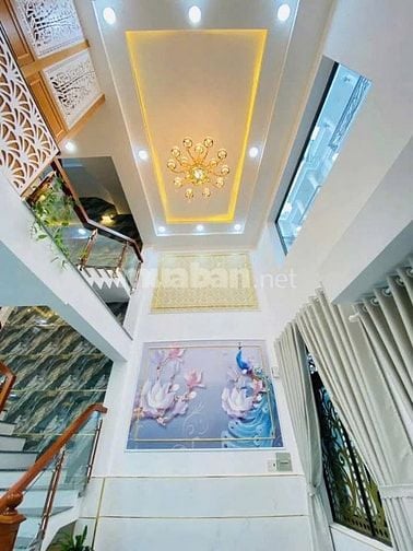 Nhà 4,9 x 9 đúc 1 trệt 2 lầu hẻm xe hơi đường số 1 p13 gò vấp 