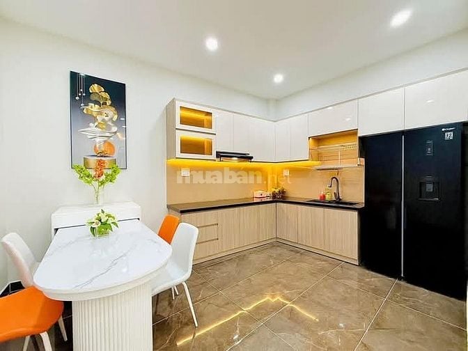 Nhà 4,5 x 9 nở hậu 5m đúc 1 trệt 2 lầu huỳnh khương an p5 gò vấp 