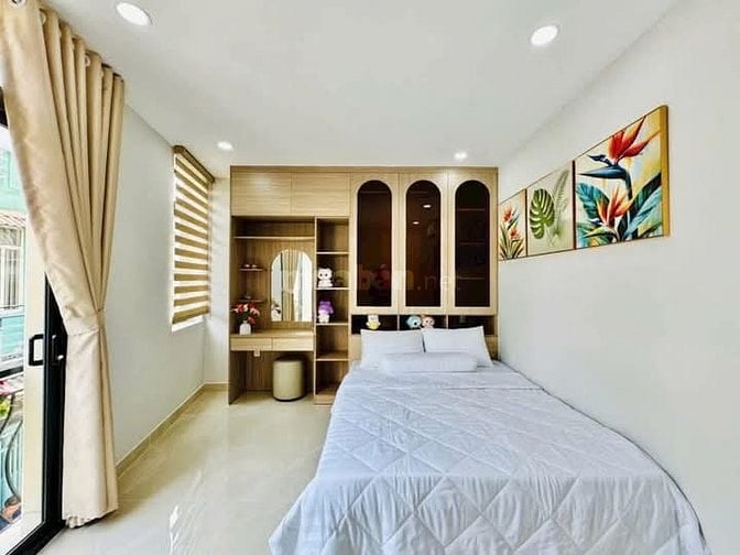 Nhà 4,5 x 9 nở hậu 5m đúc 1 trệt 2 lầu huỳnh khương an p5 gò vấp 